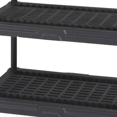 Contico 4-Tier Resin Outdoor Storage Shelf + Latching 20 Gallon Tote (7 Pack)
