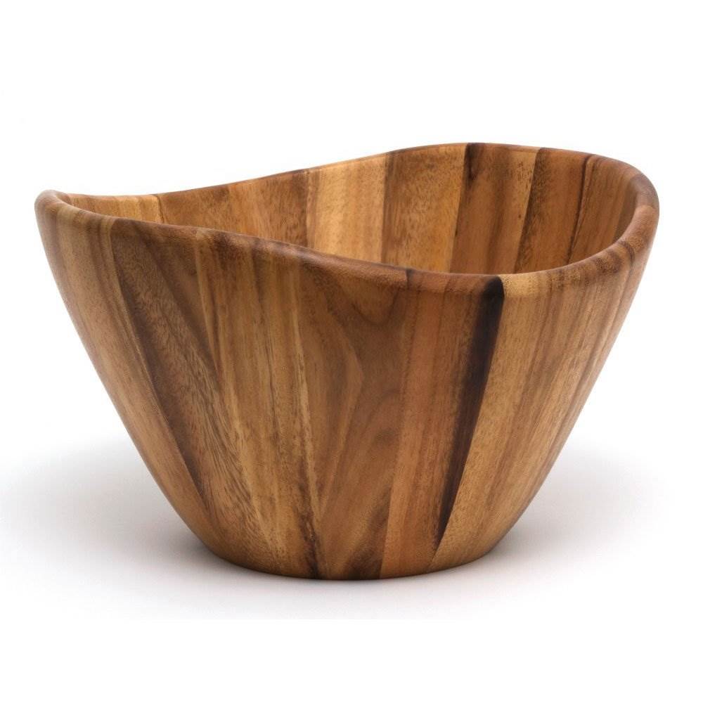 Lipper International Acacia Wooden Serving Bowl, Bowl Set, and Salad Servers