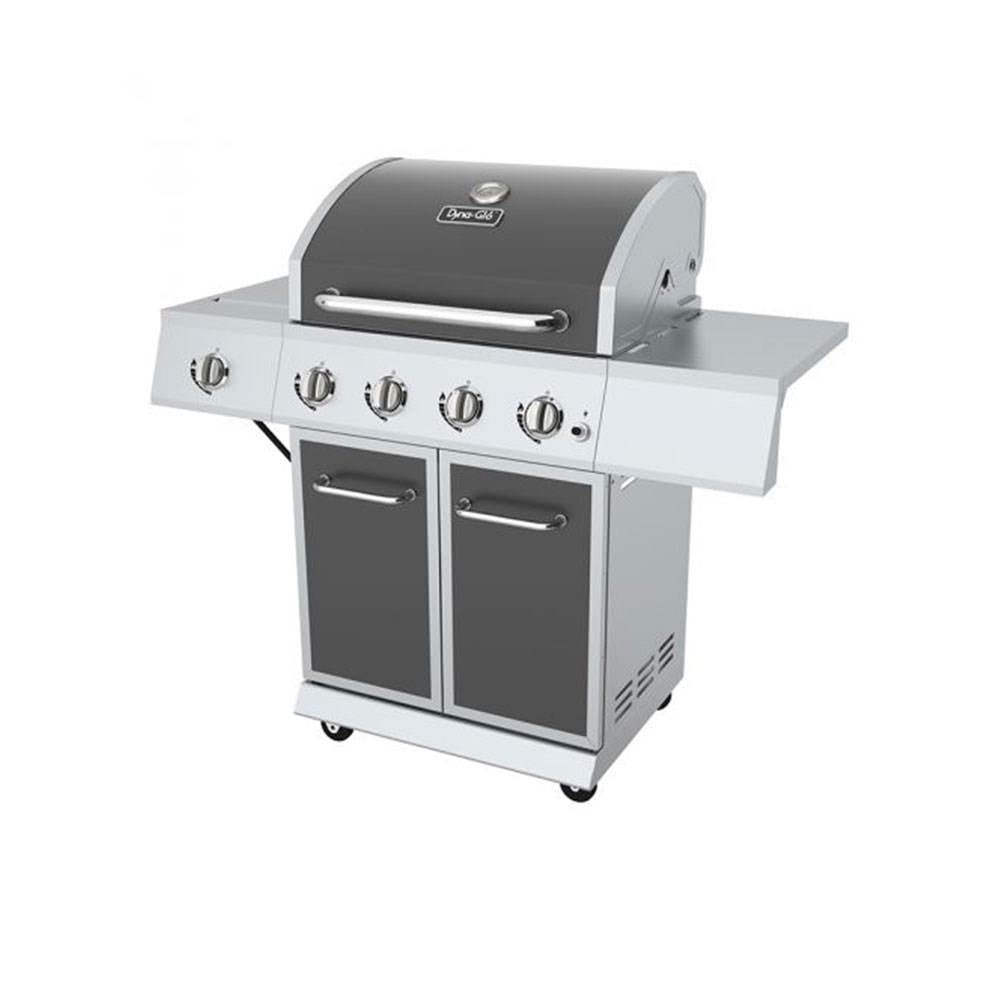 Dyna Glo 4 Burner LP Stainless Steel Outdoor & Backyard BBQ Gas Grill, Gunmetal