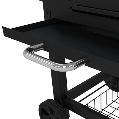 Dyna Glo Heavy Duty Outdoor Patio Portable BBQ Smoke Stack Charcoal Grill, Black