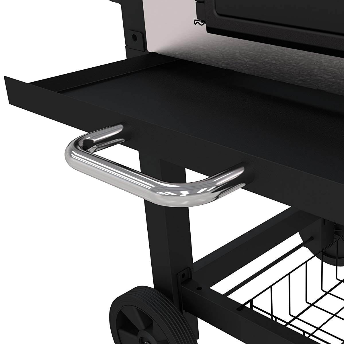 Dyna-Glo Heavy Duty Outdoor Patio Portable BBQ Charcoal Grill, Stainless Steel