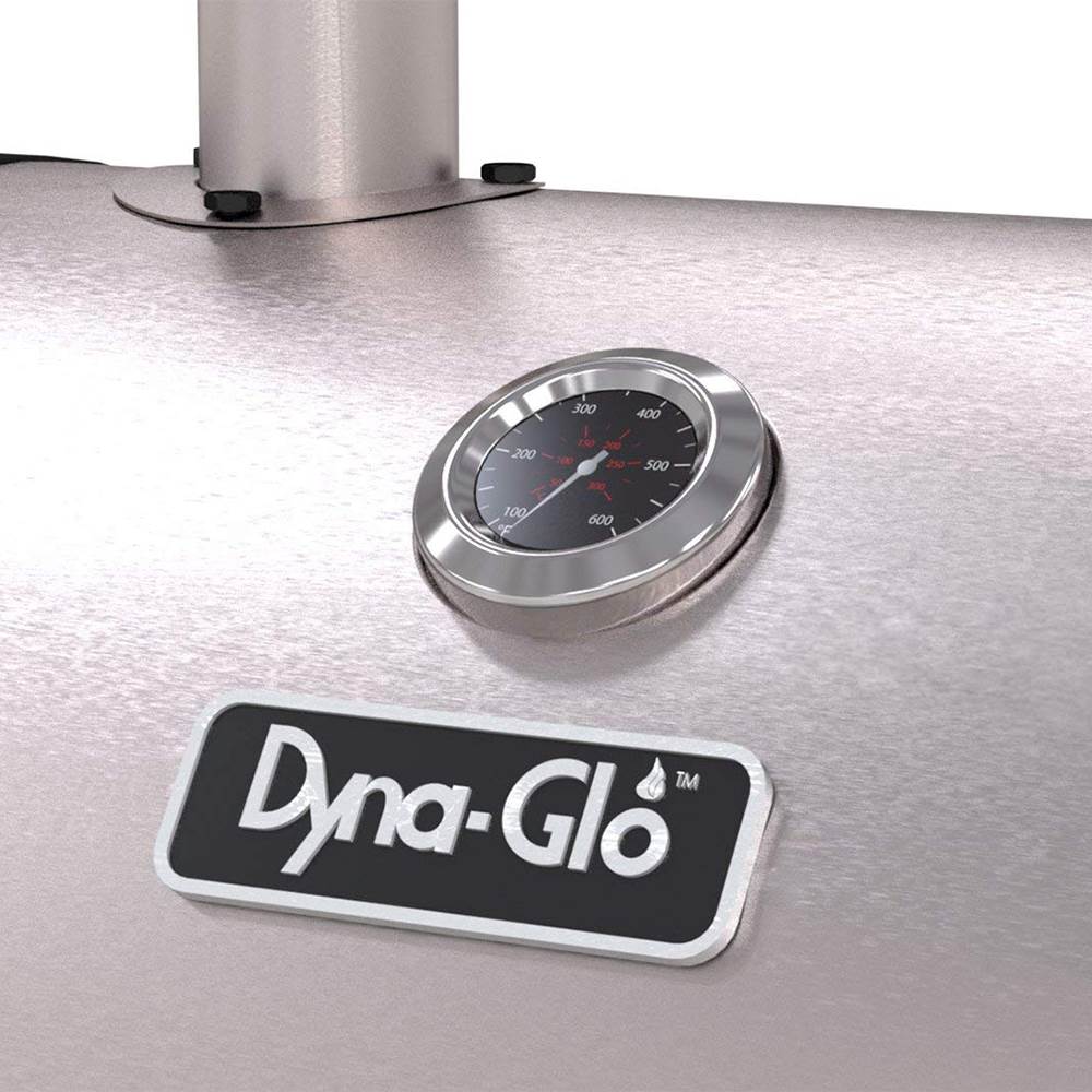 Dyna-Glo Heavy Duty Outdoor Patio Portable BBQ Charcoal Grill, Stainless Steel