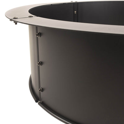 Pleasant Hearth 28 Inch Outdoor Garden and Patio Round Fire Pit Ring (Used)
