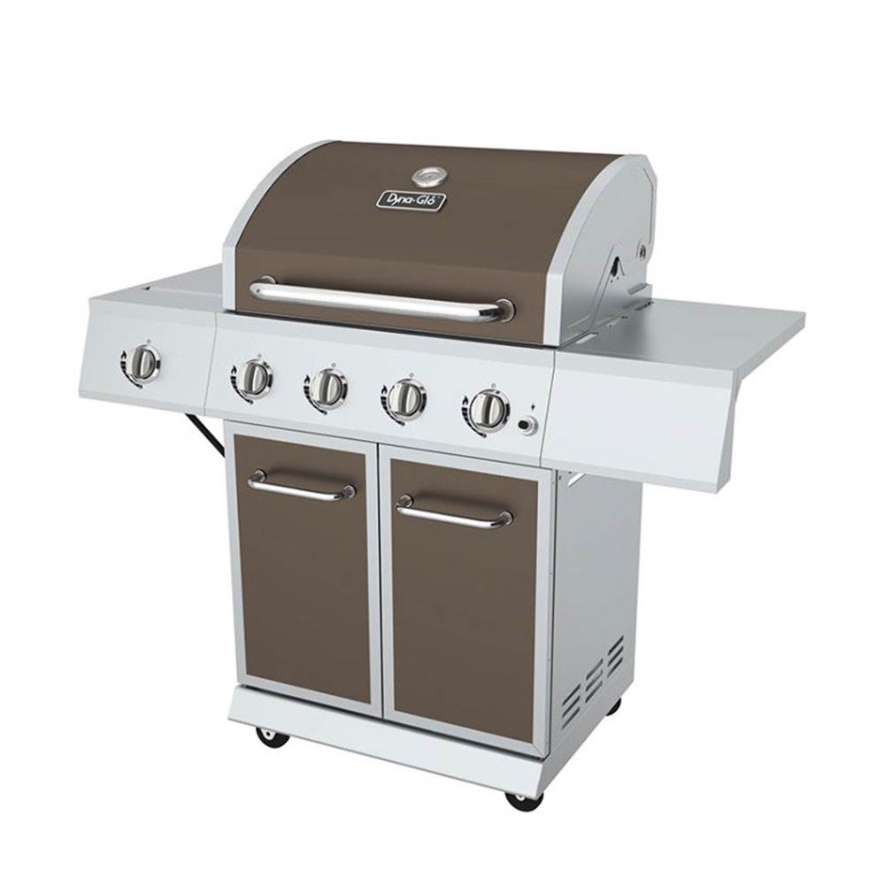 Dyna Glo 4 Burner LP Stainless Steel Outdoor & Backyard BBQ Gas Grill, Bronze