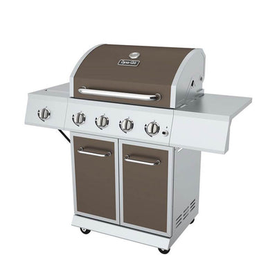 Dyna Glo 4 Burner LP Stainless Steel Outdoor & Backyard BBQ Gas Grill, Bronze