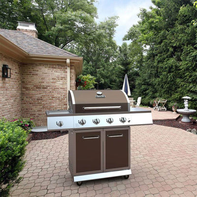 Dyna Glo 4 Burner LP Stainless Steel Outdoor & Backyard BBQ Gas Grill, Bronze