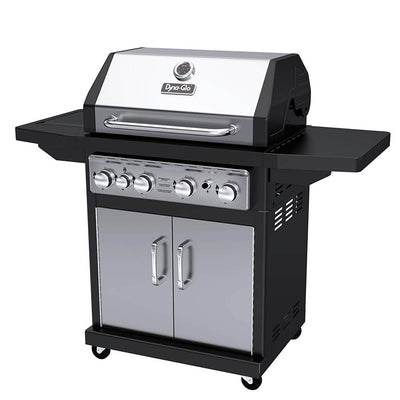 Dyna Glo DGE Series 60,000 BTU Stainless Steel Propane 4 Burner Outdoor Grill