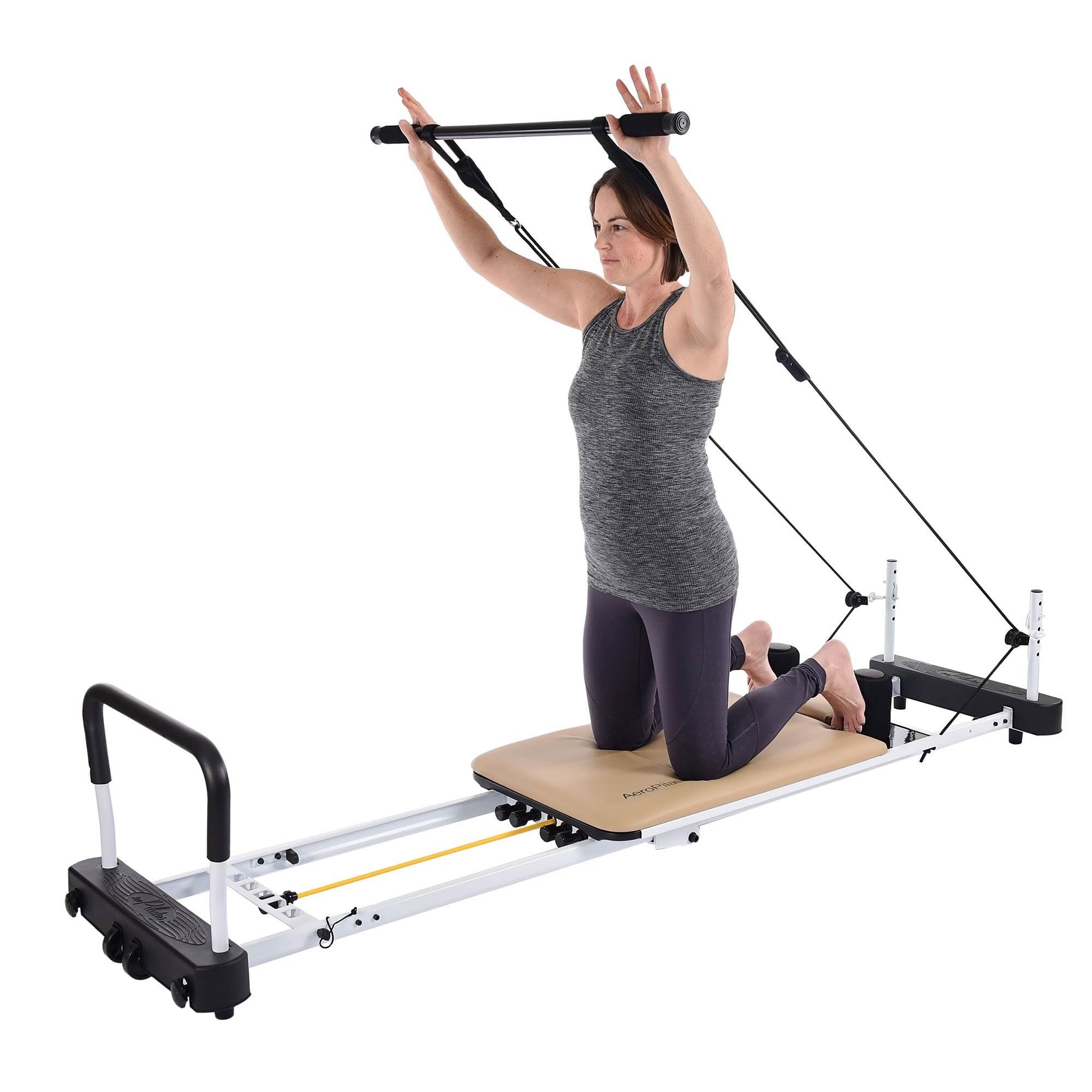 Stamina AeroPilates 287 Pilates Reformer Machine, Exercise Kit, & Trampoline Pad