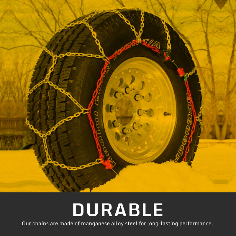 Auto-Trac Series 2300 Pickup Truck/SUV Traction Snow Tire Chains, Pair (2 Pack)