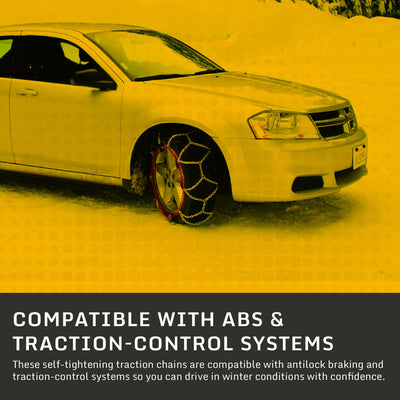 Auto-Trac Series 2300 Pickup Truck/SUV Traction Snow Tire Chains, Pair (2 Pack)