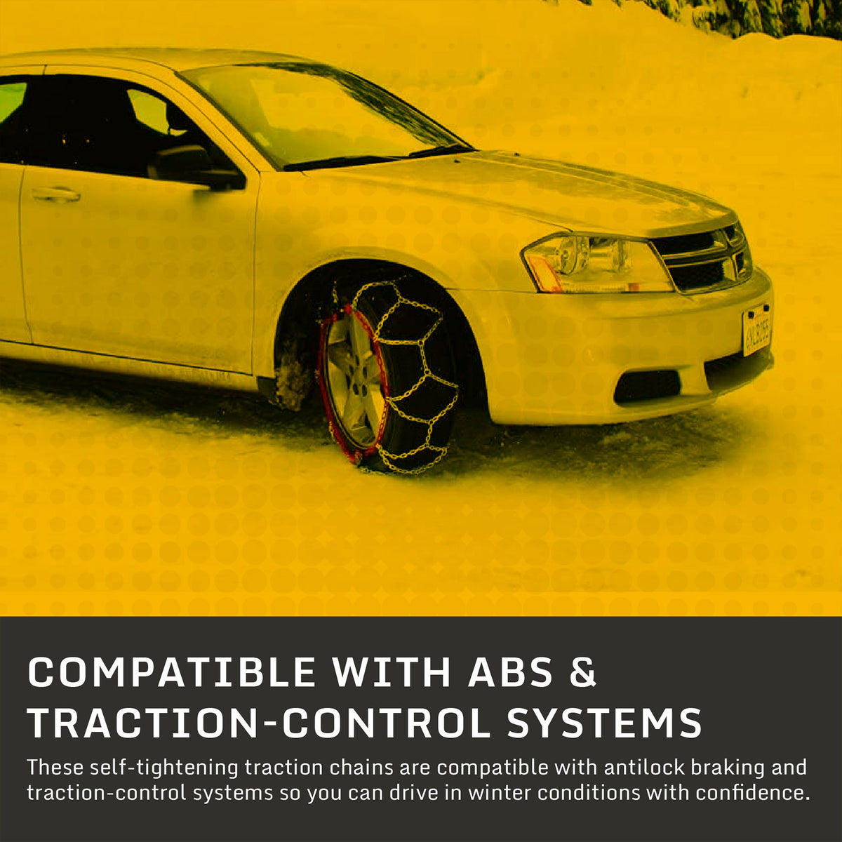 Auto-Trac Series 2300 Pickup Truck/SUV Traction Snow Tire Chains, Pair (2 Pack) - VMInnovations