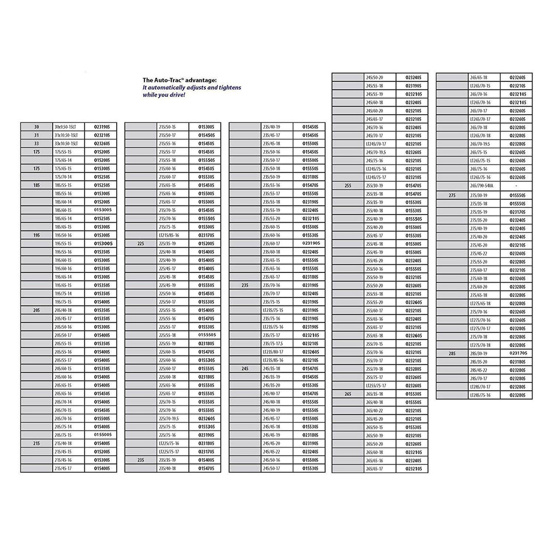 Auto-Trac 232805 Series 2300 Pickup Truck/SUV Traction Snow Tire Chains, Pair