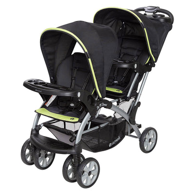 Baby Trend Sit N' Stand Double Stroller, Optic Green (Open Box)