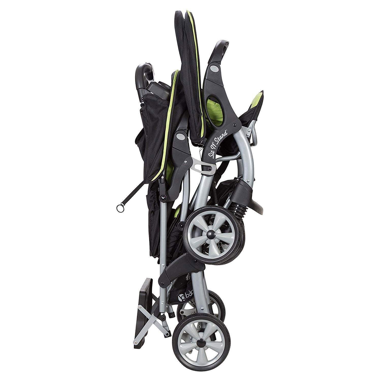 Baby Trend Sit N' Stand Double Stroller, Optic Green (Open Box)