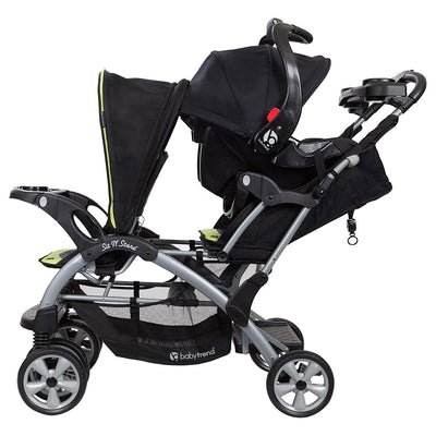 Baby Trend Sit N' Stand Double Stroller, Optic Green (Open Box)