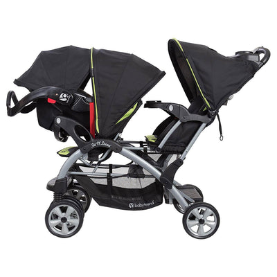 Baby Trend Sit N' Stand Double Stroller, Optic Green (Open Box)