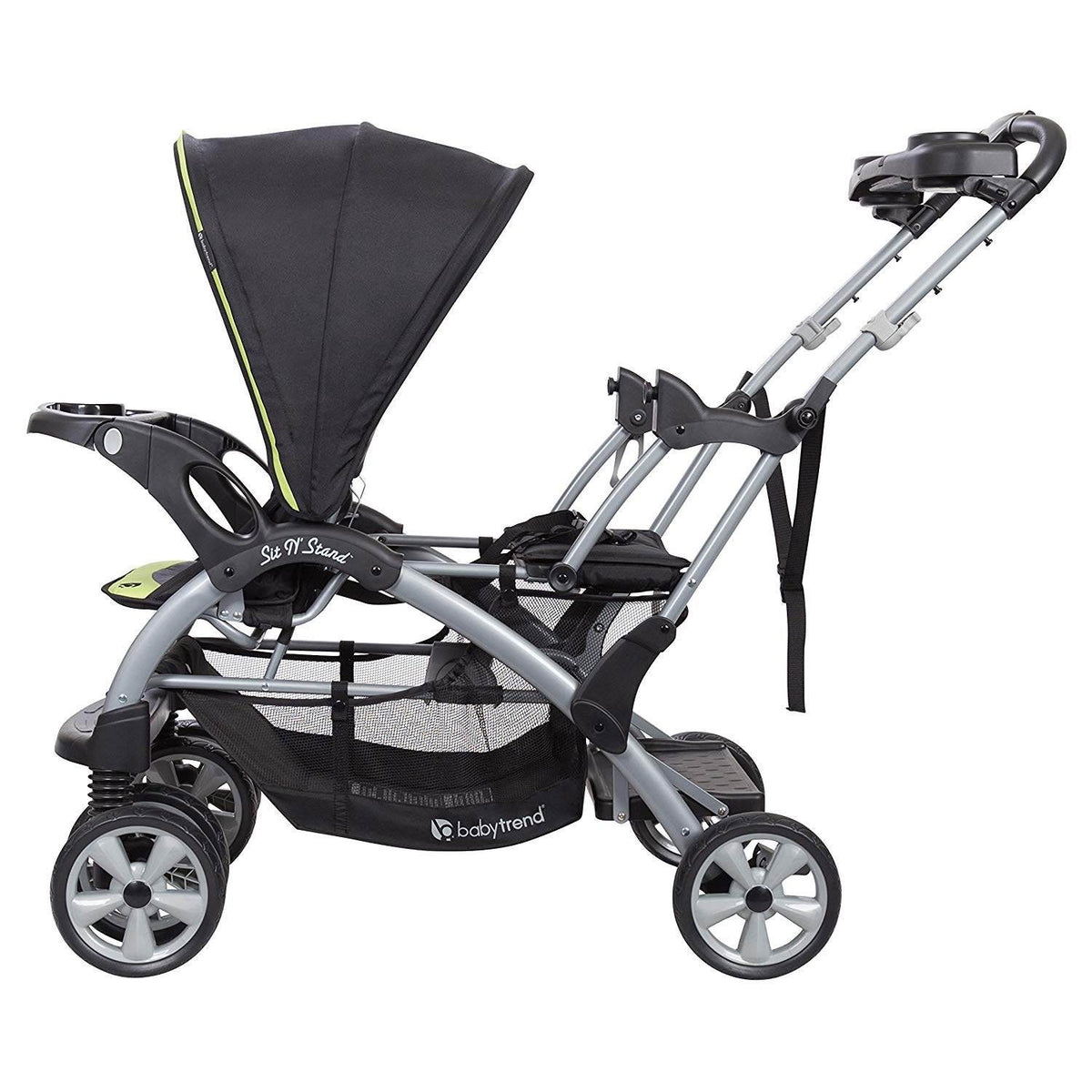 Baby Trend Sit N' Stand Double Stroller, Optic Green (Open Box)
