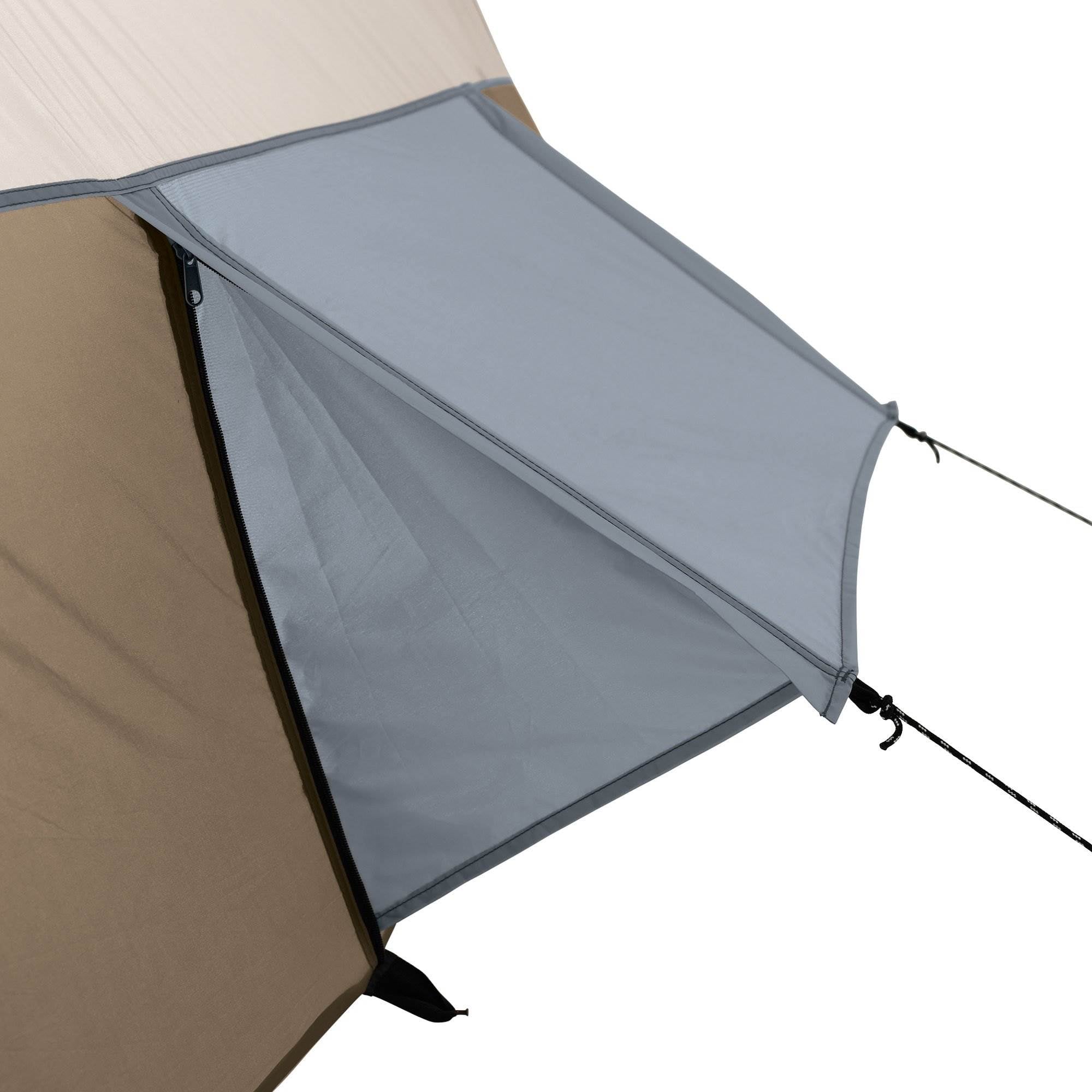 Wenzel Klondike 16 x 11 Large 8 Person Screen Room Outdoor Camping Tent, Brown - VMInnovations