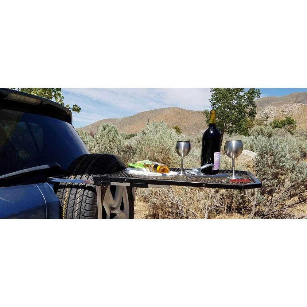 Tailgater Original Durable Powder Coated Steel Tire Mounted Table (Open Box) - VMInnovations