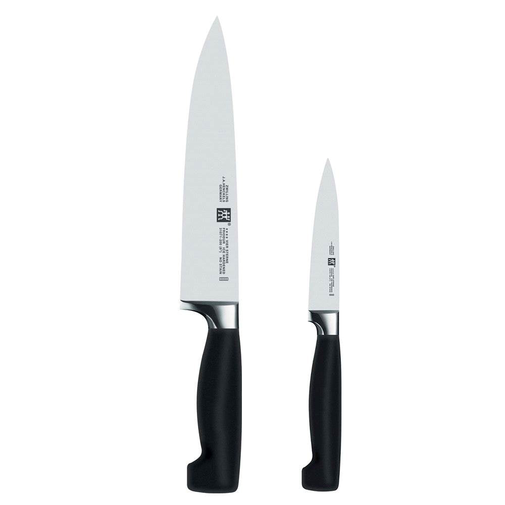 Zwilling JA Henckels Four Star 2 Piece The Must Haves Friodur Blade Knife Set