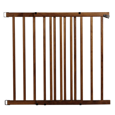 Evenflo 1051610 32" Top of Stairs Farmhouse Walk Thru Baby Gate Brown (Open Box)