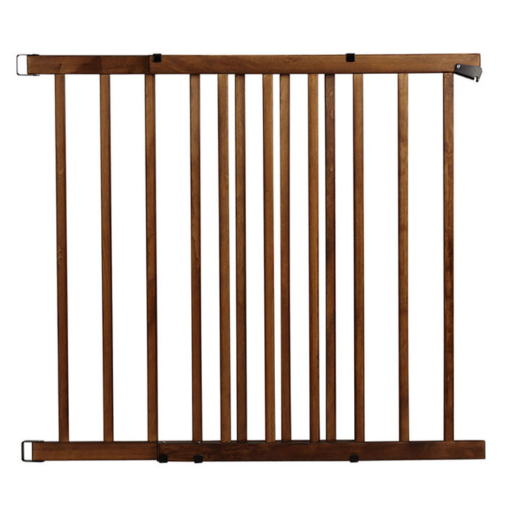 Evenflo 1051610 32" Top of Stairs Farmhouse Walk Thru Baby Gate Brown (Open Box)