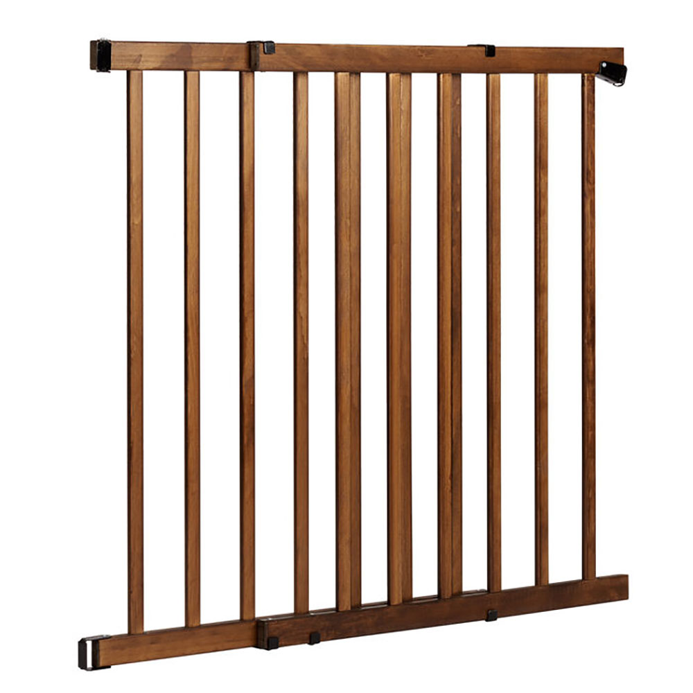 Evenflo 1051610 32" Top of Stairs Farmhouse Walk Thru Baby Gate Brown (Open Box) - VMInnovations