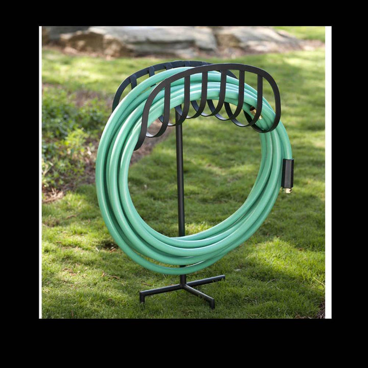 Liberty Garden LBG-647 Decorative Steel Manger Garden Hose Storage Stand, Black