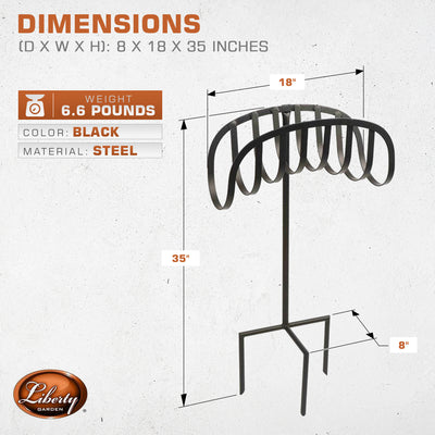 Liberty Garden Decorative Powder Coated Steel Garden Hose Storage (Open Box) - VMInnovations