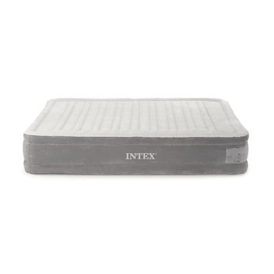 Intex PVC Dura-Beam Series Mid Rise Airbed with Built In Electric Pump, Full