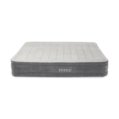 Intex PVC Dura-Beam Series Airbed with Built In Electric Pump, Queen (Open Box)