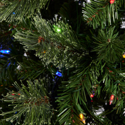 Home Heritage Cascade Quick Set 5 Foot Artificial Christmas Tree Prelit 250 LEDs