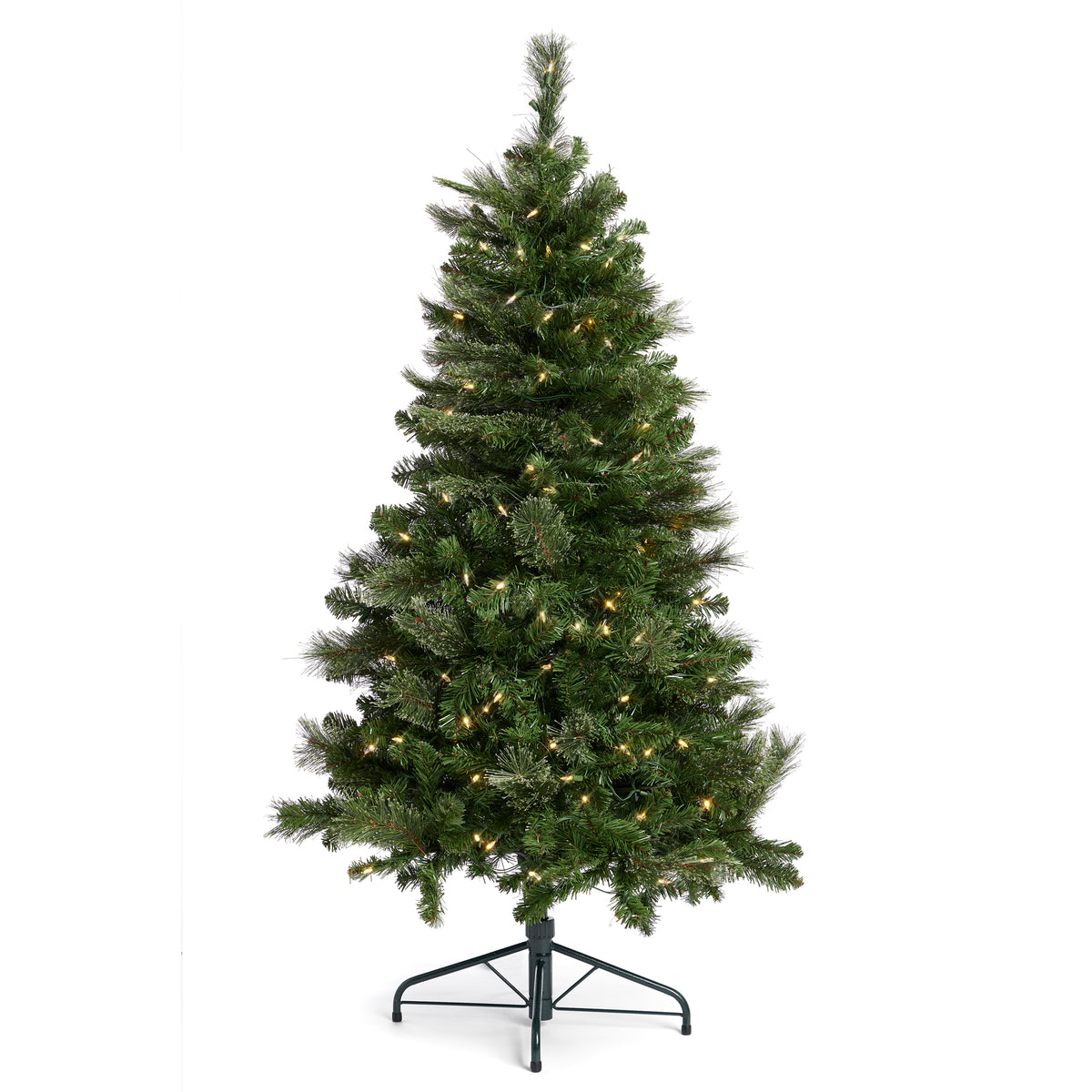 Home Heritage 5' Artificial Cascade Cashmere Christmas Tree, Lights (For Parts)