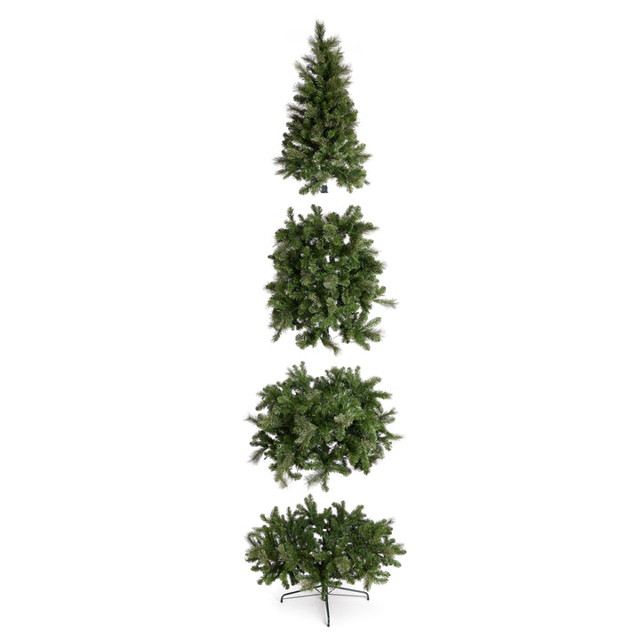 Home Heritage 9' Cascade Cashmere Christmas Tree & Changing Lights (Used)