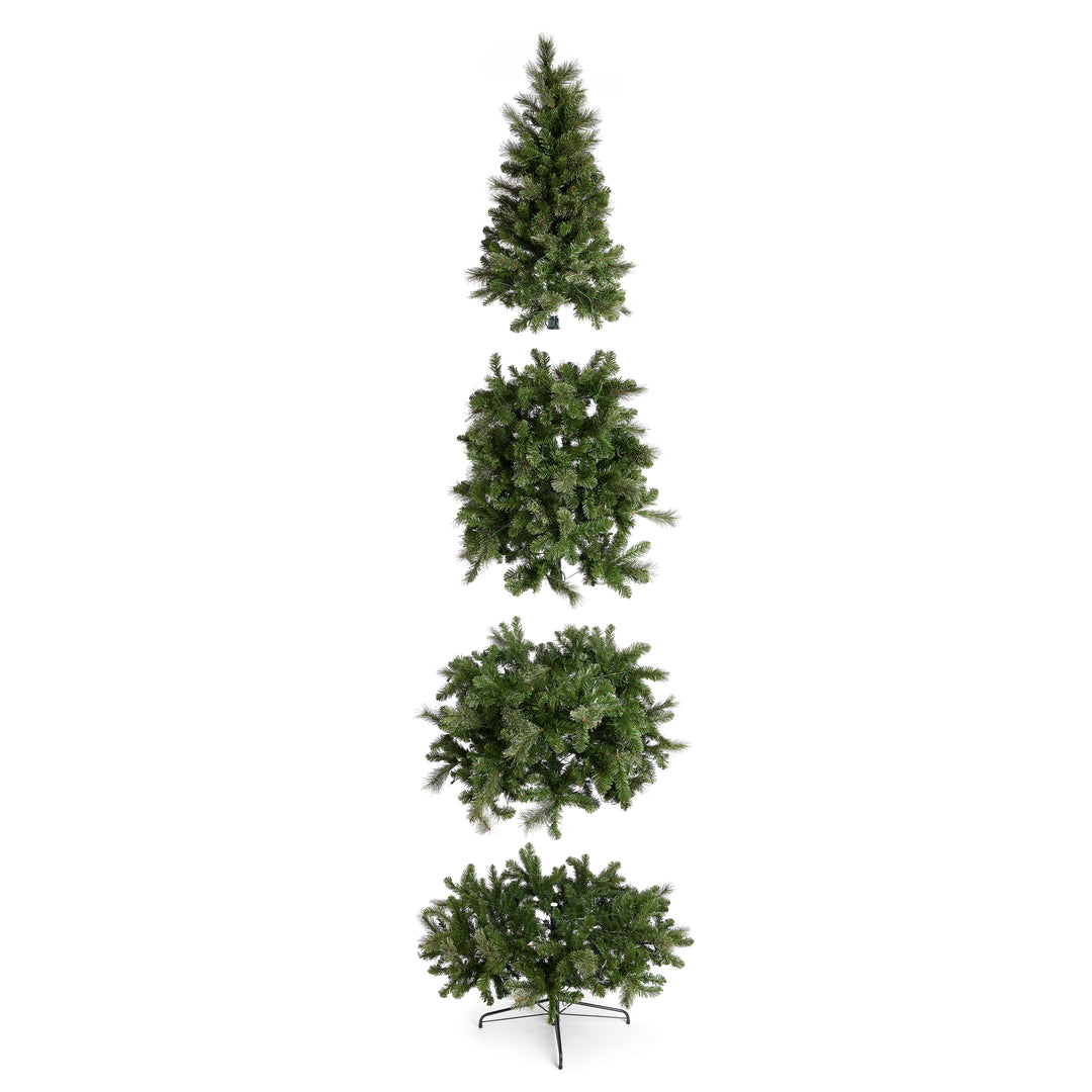 Home Heritage Cascade 9 Ft Artificial Christmas Tree Prelit w/ 500 Color Lights - VMInnovations