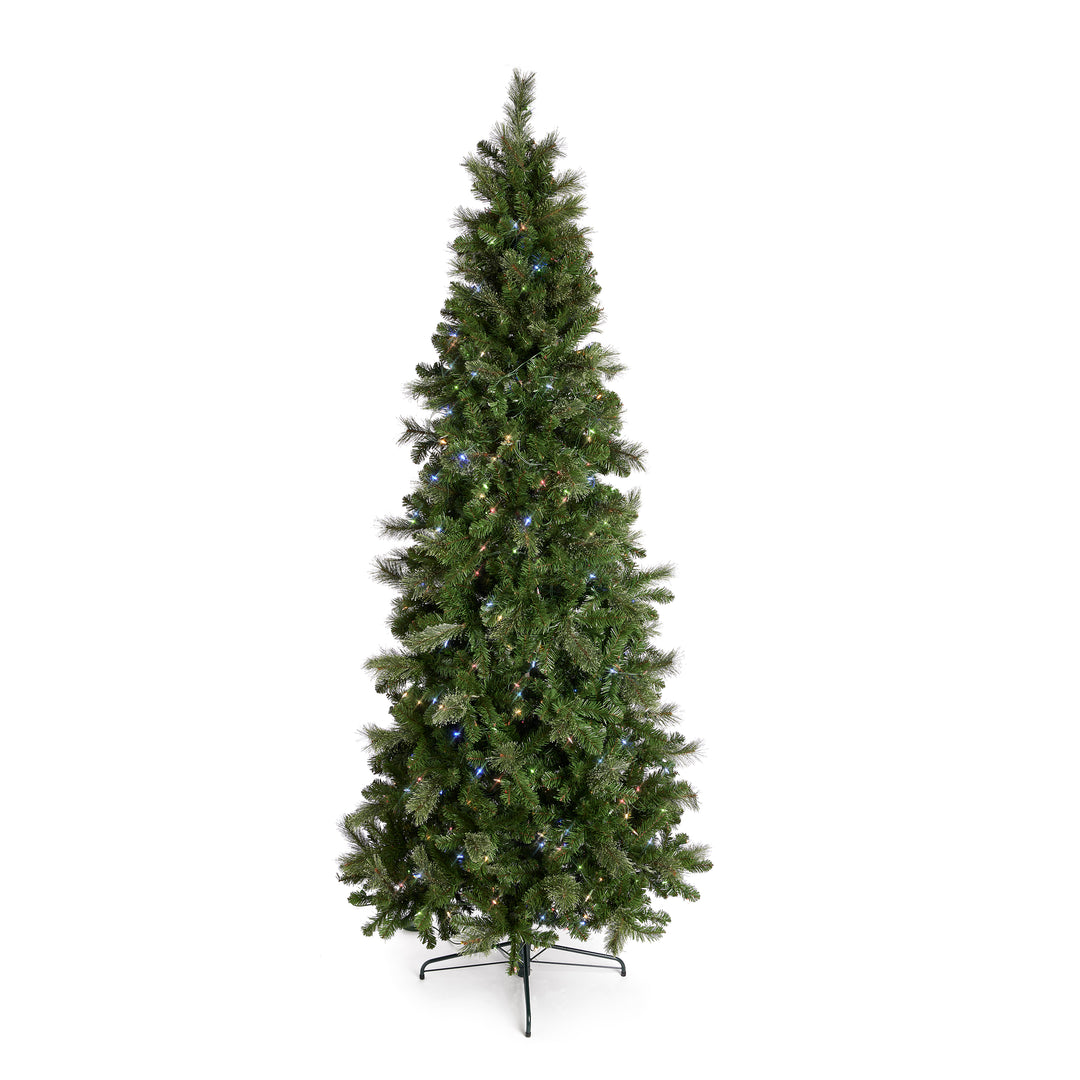 Home Heritage 9' Cascade Cashmere Christmas Tree & Changing Lights (Used)