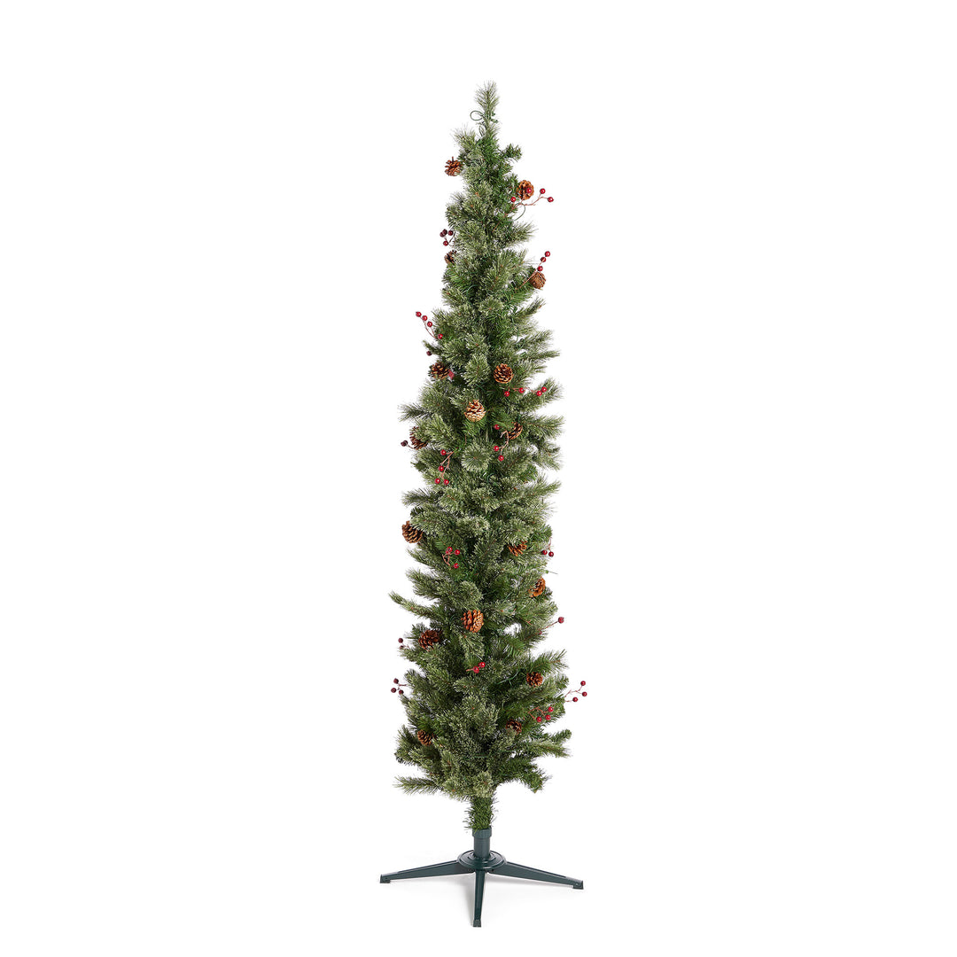 Home Heritage Stanley 7 Ft Skinny Pine Pre Lit Christmas Tree (For Parts) - VMInnovations