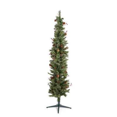 Home Heritage Stanley 7 Ft Skinny Pine Pre Lit Christmas Tree (For Parts) - VMInnovations