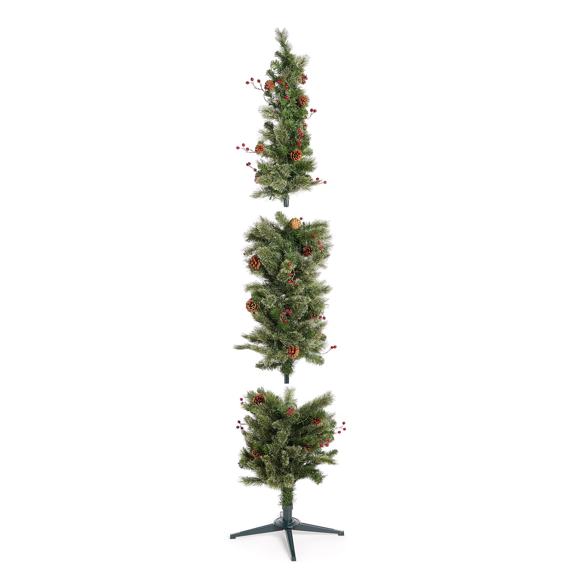 Home Heritage Stanley 7 Ft Skinny Pine Pre Lit Christmas Tree (For Parts) - VMInnovations