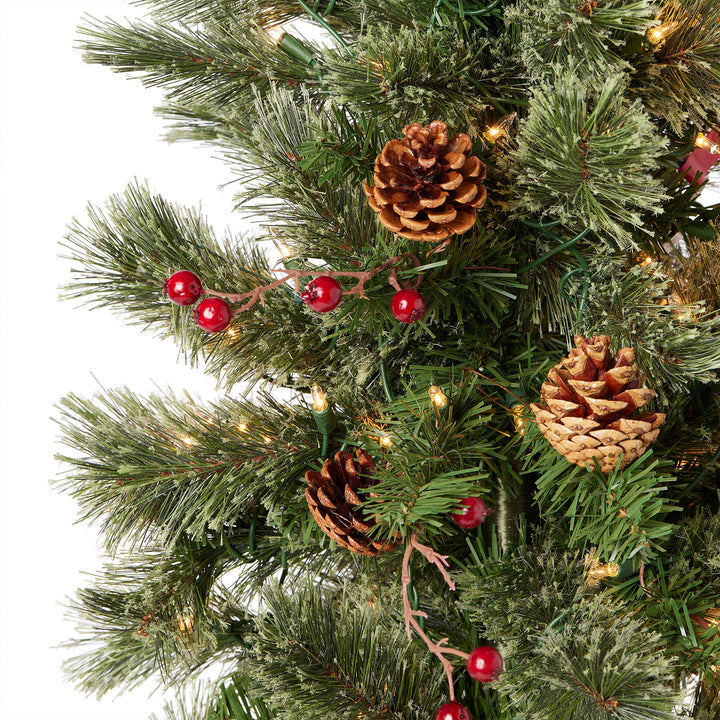 Home Heritage Stanley 7 Ft Skinny Pine Pre Lit Christmas Tree (For Parts) - VMInnovations