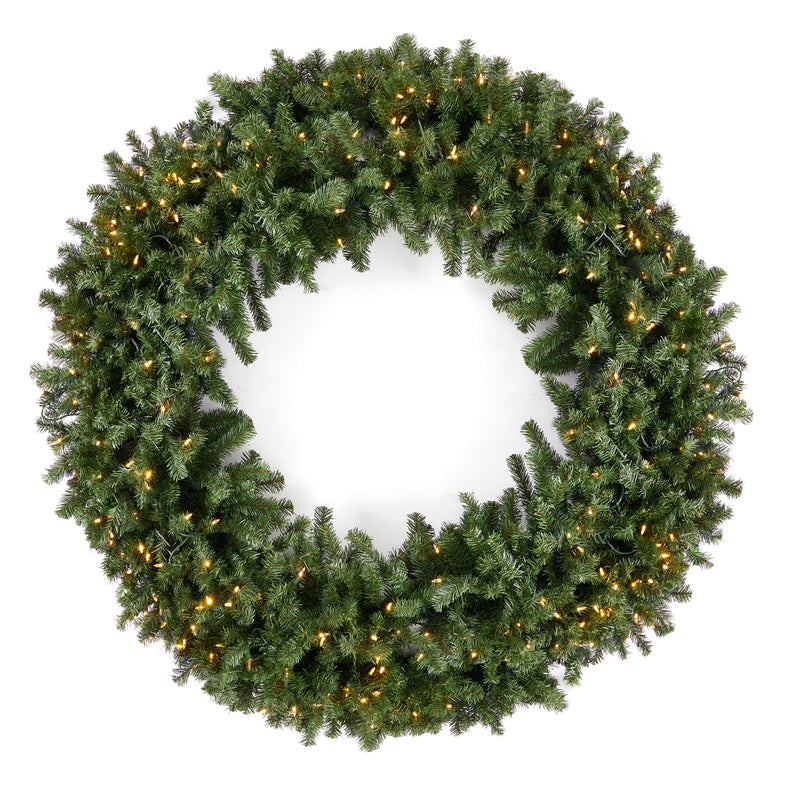 Home Heritage Pre-lit 60in Wreath + 9ft Artificial Cascade Pine Christmas Tree