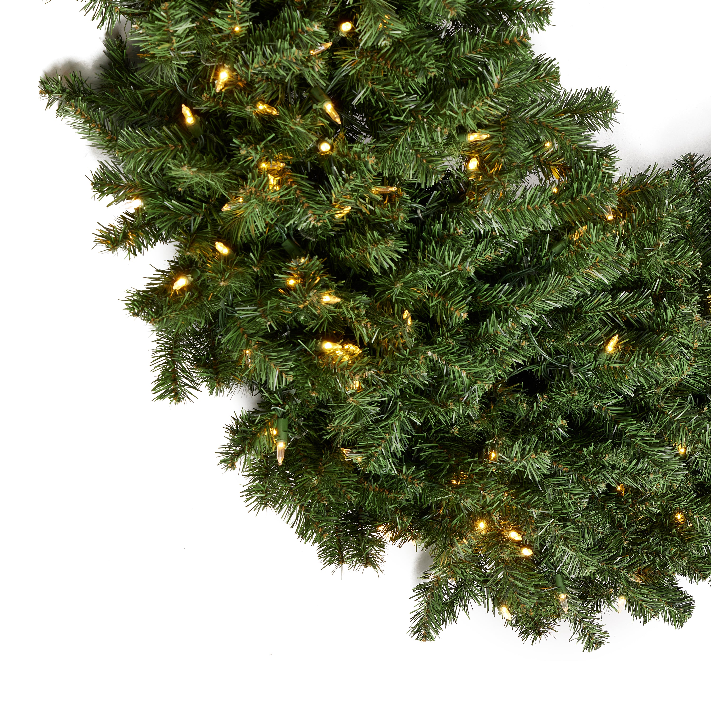 Home Heritage Pre-lit 60in Wreath + 9ft Artificial Cascade Pine Christmas Tree - VMInnovations