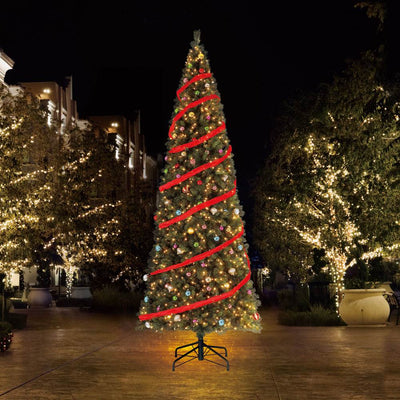 Home Heritage 16 Foot Albany PVC & Hard Needle Artificial Pre Lit Christmas Tree