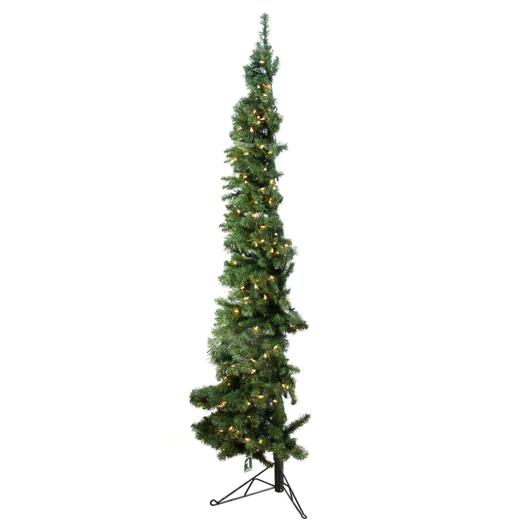 Home Heritage 5' Clear Pre Lit Artificial Indoor Corner Christmas Tree(Open Box)
