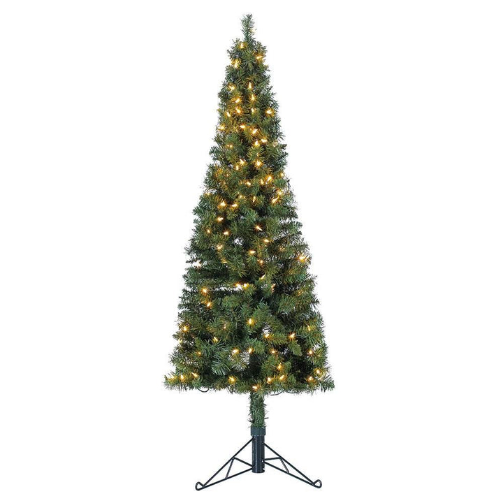 Home Heritage 5' Clear Pre Lit Artificial Indoor Corner Christmas Tree(Open Box)