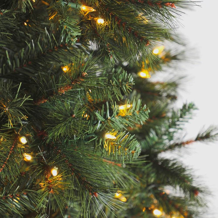 Home Heritage 5' Clear Pre Lit Artificial Indoor Corner Christmas Tree(Open Box)