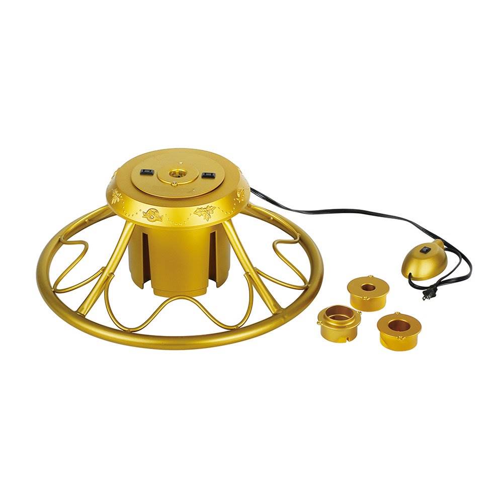 Home Heritage Rotating Christmas Tree Stand w/ Twinkly App Controlled RGB Lights