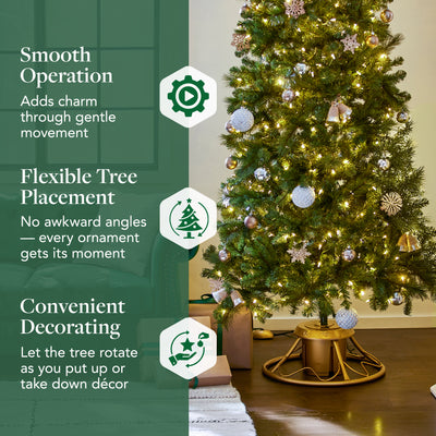 Home Heritage Rotating Christmas Tree Stand for Trees up to 9 Ft Tall (Damaged)