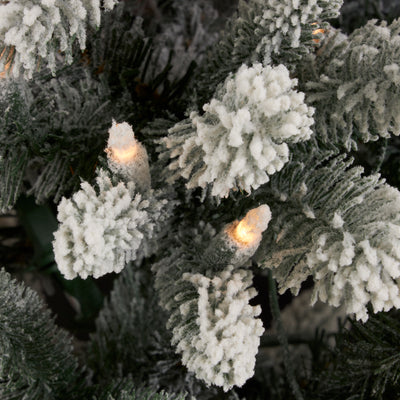 Home Heritage 7' Frosted Alpine Quick Set Pre Lit Christmas Tree (Open Box) - VMInnovations