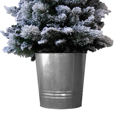 Home Heritage Entryway Pot 4.5' Artificial Prelit Christmas Tree w/ Metal Base